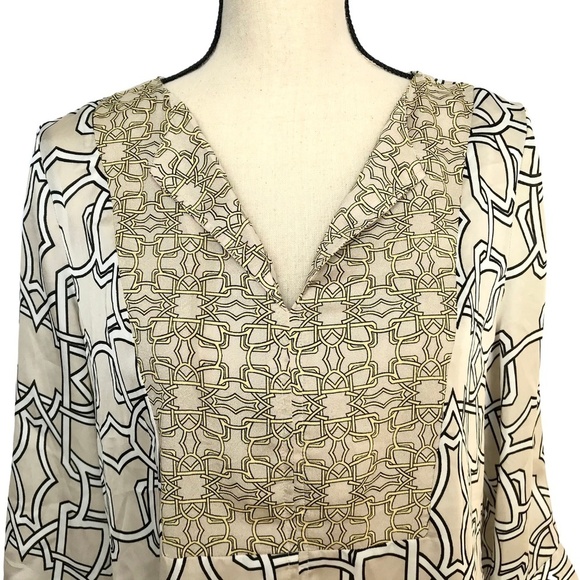 The Limited Women's Tan 3/4 Sleeve Blouse - Picture 4 of 8